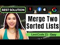 Merge Two Sorted Lists - LeetCode 21 - Python