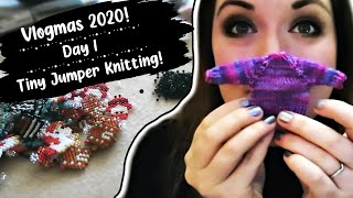 Day 1: Tiny Jumper Knitting ¦ The Corner of Craft Vlogmas 2020