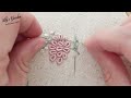 eng sub 릴리스가든 프랑스자수 꽃자수 브로치 diy french embroidery carnation brooch