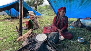 Organic Nepali Himalayan Village Life || Most Peaceful \u0026 Relaxing Himalayan Shepherd Life