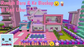 Kawaii World | Pindah Rumah Pink Baru dan Pergi Nonton Film Horror di Bioskop☺️🎥🌸#minecraft