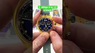 How to Reset a Swatch Chronograph Watch | Allign Calibrate Swatch Chrono Hands at 12 o’clock