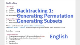 Backtracking Episode 1: LeetCode Permutation and Subsets