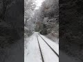 【車窓映像】津川〜日出谷　角島踏切 2024シーズン最終日！雪のdlばんえつ物語　jr east dl banestu monogatari tsugawa hideya 2024.12.8