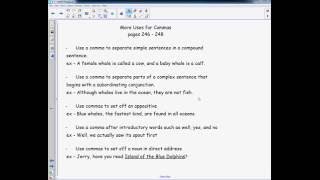 More Uses for Commas 6