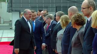 პოლონეთის პრეზიდენტის დახვედრის ოფიციალური ცერემონია