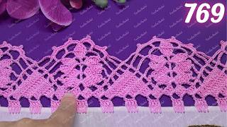 I show you how to knit this simple ONE ROUND lace 🌸 769