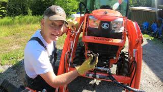 584 Tractor Hydraulic Oil Leak. Kubota LX2610. Found and Fixed. outdoors 4K