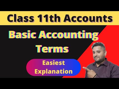 Basic Accounting Terms|Class 11| Accounts| Theory - YouTube