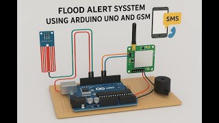 HVS-3402. Flood Alert System Using Arduino UNO with SMS and Call #arduinoproject #floodalert #gsm
