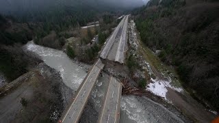 Aerial video of B.C. highway flood damage