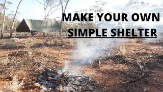 Simple tarp shelter done the easy way