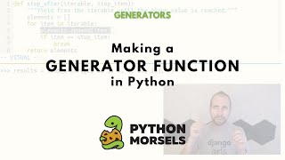 How to create a generator function in Python