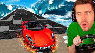 Fugi da INUNDAÇÃO dentro do LABIRINTO no BeamNG Drive Multiplayer!