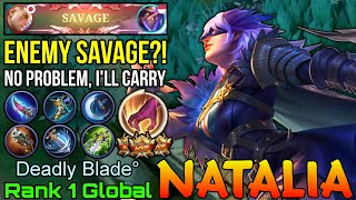 Enemy SAVAGE? No Problem! Natalia 6,700+ Matches - Top 1 Global Natalia by Deadly Blade° - MLBB