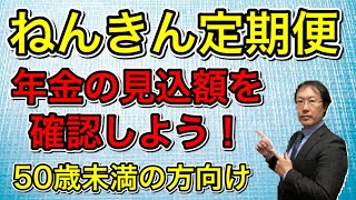 ねんきん定期便で年金の見込額を確認（50歳未満の方向け）