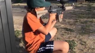 Shooting the JT tactical Paintball gun