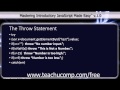 JavaScript Training Tutorial The Throw Statement