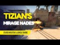 tiziaN's Mirage Stairs Molotov & Jungle Smoke Combo!