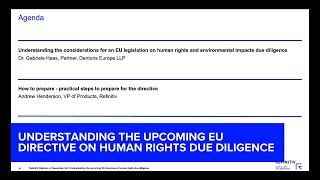 Understanding the upcoming EU directive on human rights due diligence