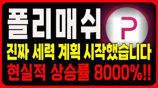 폴리매쉬 진짜 큰일났습니다!!! 실시간 8000% 반등 시작!!! #폴리매쉬