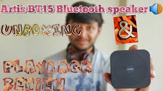 Artis BT15 bluetooth speaker Unboxing \u0026 Playback Review | HINDI | JP Techs