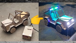 how to make RC jeep car  cardboard  ka Jeep ||