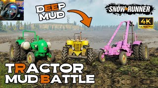 SnowRunner - Tractor Mudding Battle - Conquering the Deepest Mud Tracks! | Logitech G29 Gameplay