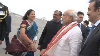 PM Modi arrives at Astana International Airport, Kazakhstan