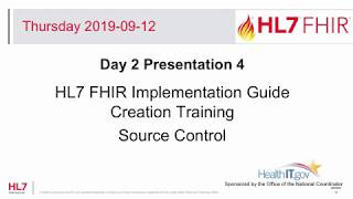 Source Control - FHIR Implementation Guide Creation Training