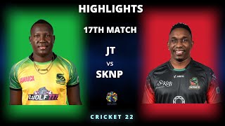 JT vs SKNP 17th Match CPL 2022 Highlights | JT vs SKNP Full Match Highlights | Hotstar | Cricket