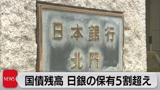 日銀の国債保有が初の５割超え　資金循環統計（2022年12月19日）