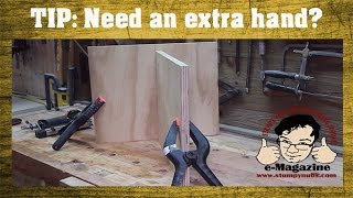 Woodworking Quick Tip #15- When you need a 3rd hand, reach for a clamp!