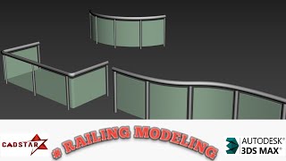 HOW TO CREATE RAILING IN 3DSMAX |RAILING MODELING IN 3DSMAX | 3DSMAX ME RAILING KESE BANAYE |#3DSMAX