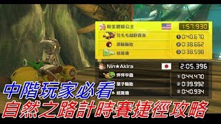 地方熊貓 瑪利歐賽車8豪華版 自然之路150cc計時賽通關教學 | Mario kart 8 Deluxe