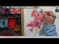 ep 45 เทคนิคการวาดสีน้ำดอกกล้วยไม้สีแดง 6 ข้อ 6 tips on how to cattleya orchid watercolor painting