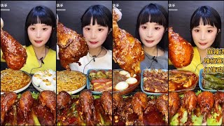 ASMR MEOKBANG 👄 Spicy Chicken Mukbang, ( spicy noodles, boiled egg )치킨 먹방, ചിക്കൻ മുക്ബാംഗ്, チキンモクバン