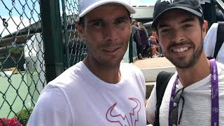 Rafael Nadal with Álvaro Morcillo Calderón in #Wimbledon 2019 #AMCTennisInternational #ClubLaAmistad