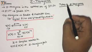 #114 introduction to Z Transform and Region of convergence (ROC) // EC Academy