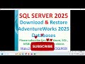 How to download and restore Adventure Works Databases in SQL Server 2025