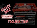 Estate Sale Toolbox Tour Tool Haul Vintage Craftsman Snap-on Stanley Mechanics Toolbox Reveal