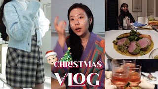 [VLOG] 크리스마스때는 정작 집에 있지만 끊임없는 연말룩 촬영 / 친구들과 파티🍷 / 겨울철 나이트 스킨케어 루틴💆🏻‍♀️🧴