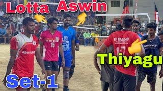 One lakh match | Semi-final Set-1 | Danger boys vs Aswin,Lotta | Mr Love Volleyball