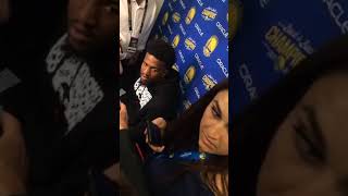 (probably inaudible) Jordan Bell snippet from postgame locker room after Game 2