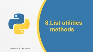 Python Day 8-List-All utility methods