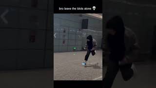 He is running for his life 😭 #kpop #idols #shorts