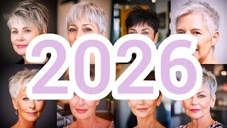 💯❤2026 Short Pixie Hairstyles for Women Over 50 & 60 | Gray Hair Ideas for Older Women🔥