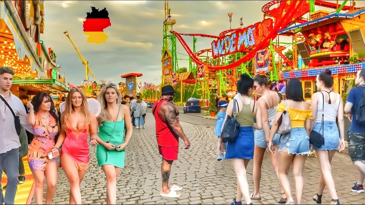 Bocholter Kirmes / Rundang Alle Fahrgeschäfte , 4k HDR - YouTube