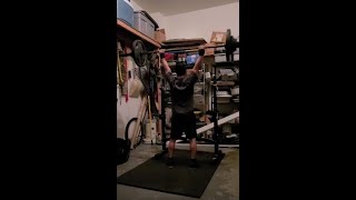 170lb/77kg OHP heavy single at 146lb bodyweight. RPE 10