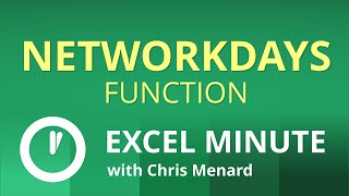 Excel NETWORKDAYS Function | Find working days | Excel One Minute Quick Reference